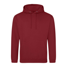 Just Hoods Uniszex laza szabású kapucnis pulóver AWJH001, Red Hot Chilli-M férfi pulóver, kardigán