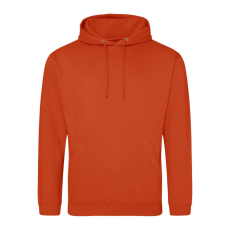Just Hoods Uniszex laza szabású kapucnis pulóver AWJH001, Sunset Orange-L
