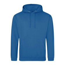 Just Hoods Uniszex laza szabású kapucnis pulóver AWJH001, Tropical Blue-L férfi pulóver, kardigán