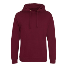 Just Hoods Uniszex laza szabású kapucnis pulóver, zseb nélkül AWJH011, Burgundy-S férfi pulóver, kardigán
