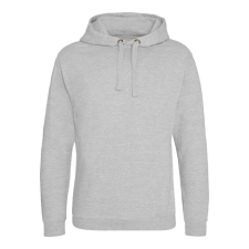 Just Hoods Uniszex laza szabású kapucnis pulóver, zseb nélkül AWJH011, Heather Grey-XS férfi pulóver, kardigán