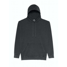 Just Hoods Uniszex mosott hatású kapucnis pulóver AWJH090, Washed Jet Black-2XL