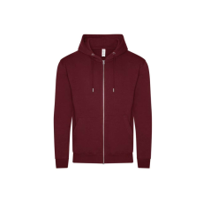 Just Hoods Uniszex organikus kapucnis cipzáras pulóver AWJH250, Burgundy-2XL