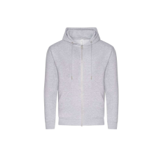 Just Hoods Uniszex organikus kapucnis cipzáras pulóver AWJH250, Heather Grey-2XL