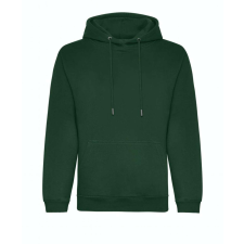 Just Hoods Uniszex organikus kapucnis pulóver AWJH201, Bottle Green-M férfi pulóver, kardigán