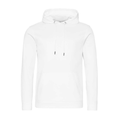 Just Hoods Uniszex poliészter sport kapucnis pulóver AWJH006, Arctic White-M