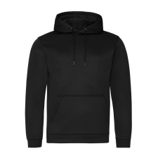 Just Hoods Uniszex poliészter sport kapucnis pulóver AWJH006, Jet Black-S férfi pulóver, kardigán