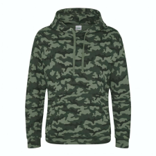 Just Hoods Uniszex terpmintás kapucnis pulóver AWJH014, Green Camo-2XL férfi pulóver, kardigán