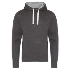 Just Hoods Uniszex vastag oldalzsebes bélelt kapucnis pulóver AWJH100, Charcoal-XS
