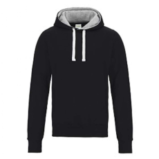 Just Hoods Uniszex vastag oldalzsebes bélelt kapucnis pulóver AWJH100, Jet Black-XS