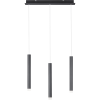 Just Light. Bruno LED-es függőlámpa 3 izzóval Fekete 55 cm x 120 cm