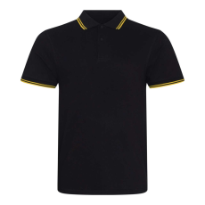 Just Polos JP003 rövid ujjú sztreccs galléros férfi póló Just Polos, Black/Yellow-2XL