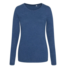 Just Ts JT002F tri-blend Női hosszú ujjú póló Just Ts, Heather Navy-L