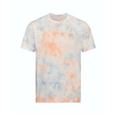 Just Ts JT022 batikolt egyedi mintás unisex rövid ujjú póló Just Ts, Grey Pink Marble-L