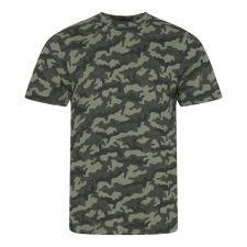 Just Ts JT034 terepmintás unisex rövid ujjú póló Just Ts, Green Camo-XL férfi póló