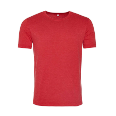 Just Ts JT099 mosott hatású unisex rövid ujjú póló Just Ts, Washed Fire Red-XL