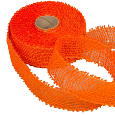  Juta szalag 5cm x10y sötét narancs dekorációs kellék