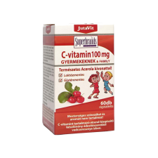 JutaVit C-vitamin 100mg Acerola kivonattal gyermekeknek vadcseresznye ízű rágótabletta 60db - Vadcseresznye vitamin és táplálékkiegészítő