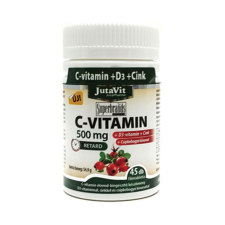 JUVAPHARMA KFT. JutaVit C-vitamin 500 mg +D3+Cink retard filmtabletta csipkebogyóval 45x vitamin és táplálékkiegészítő
