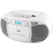 JVC RC-E451W hordozható CD-s rádiómagnó fehér (RC-E451W) hordozható cd és kazettás rádió hangszóróval