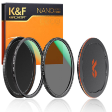 K&amp;F Concept 62mm 3in1 Filter Kit: MCUV +CPL Polár-Szűrő -Nano-X Objektív Filter Set Fém Lencse-sapkával objektív szűrő