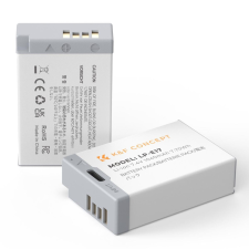K&F Concept LP-E17 Kamera Akkumulátor - 1040mAh - USB-C - 2db digitális fényképező akkumulátor