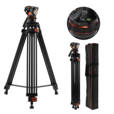 K&F Concept Tripod/ KameraÁllvány + Videó Fluid Fej - VA3+BV10 (191cm) fotó állvány
