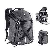 K&F Concept Alpha Backpack 25 literes, fotós hátizsák, vízálló, szürke fotós táska, koffer