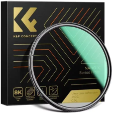  K&F Concept CPL cirkuláris polár szűrő, black mist 1/4, 82mm objektív szűrő