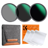  K&F Concept Professzionális ND szűrő szett 58mm (ND8+ND64+ND1000) + szűrőtartó tok + 3db törlőke