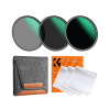 K&F Concept Professzionális ND szűrő szett 67mm (ND8+ND64+ND1000) + szűrőtartó tok 3db törlőkendő