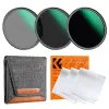  K&F Concept Professzionális ND szűrő szett 77mm (ND8+ND64+ND1000) + szűrőtartó tok + 3db törlőke