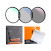 K&F Concept Professzionális szűrő szett + szűrőtartó tok (UV+CPL+ND4) 62mm