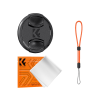 K&F objektívvédő sapka zsinórral + törlőkendő, 55mm