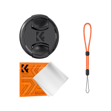 K&F objektívvédő sapka zsinórral + törlőkendő, 55mm lencsevédő sapka