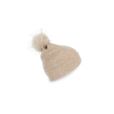 K-UP Bojtos kötött sapka, KP555, Light Sand Heather