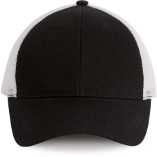 K-UP hálós baseball sapka hat paneles, poliészter KP158, Black/White munkaruha