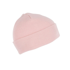 K-UP KP031 kötött duplafalu sapka, Pale Pink munkaruha