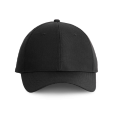K-UP poliészter 6 paneles sportos baseball sapka KP163, Black munkaruha