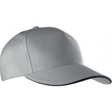 K-UP Uniszex sapka K-UP KP130 Sandwich peak Cap - 5 panels -Egy méret, Light Grey/Dark Grey női sapka