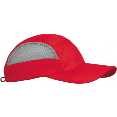 K-UP Uniszex sapka K-UP KP206 Foldable Sports Cap -Egy méret, Red/Grey