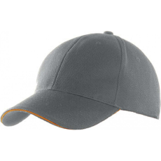 K-UP Uniszex sapka K-UP KP207 Sports Cap -Egy méret, Grey/Orange
