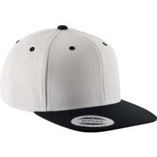 K-UP Uniszex sapka K-UP KP910 Flat peak Cap - 6 panels -Egy méret, White/White