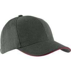 K-UP Uniszex sapka Kariban KP011 Orlando - Oekotex Certified 6 panel Cap -Egy méret, Dark Grey/Black