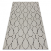  Kab. Fonott sizal flat szőnyeg 49379960 Cseppek krém / fekete 120x170 cm