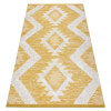  Kab. Fonott Sizal szőnyeg boho MOROC gyémánt 22312 rojt - két szintű gyapjú sárga / krém, újrahasznosított szőnyeg 175x270 cm