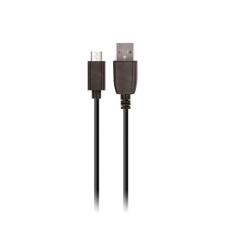 Kábel Setty - USB / MicroUSB fekete kábel, 2,0A, 1m kábel és adapter