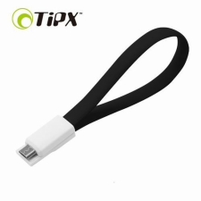 Kábel: TiPX mágneses fekete micro Usb adatkábel (22cm, nagy sebességű) mobiltelefon kellék