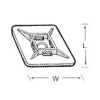 Kábel-Trend Fekete öntapadó és csavarozható kötegelő talp (19X19 mm )TMAB-19