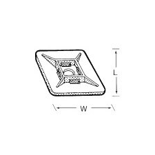 Kábel-Trend Fekete öntapadó és csavarozható kötegelő talp (19X19 mm )TMAB-19 barkácsolás, csiszolás, rögzítés